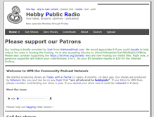 Tablet Screenshot of hobbypublicradio.org